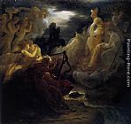 Banks Wall Art - Ossian Awakening the Spirits on the Banks of the Lora with the Sound of his Harp
